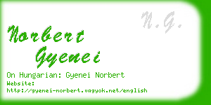 norbert gyenei business card